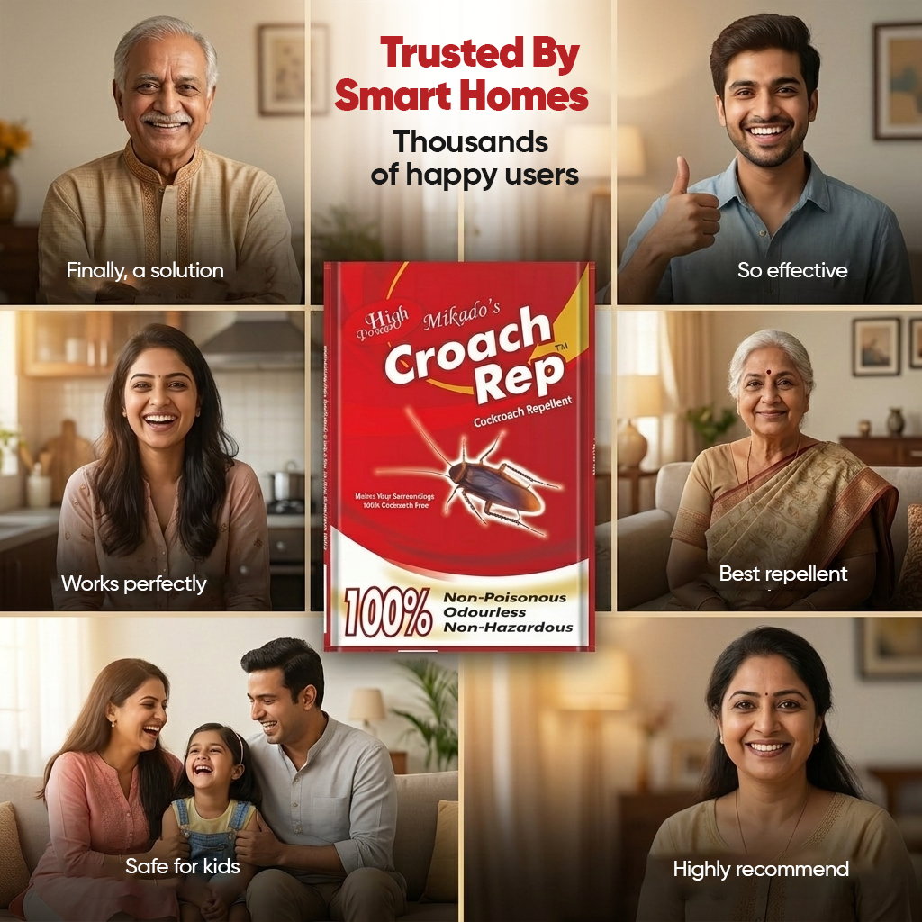 Mikado Cockroach Repellent Non-Poisonous Powder | Safe for Home & Kitchen | Easy Application | Strong Control