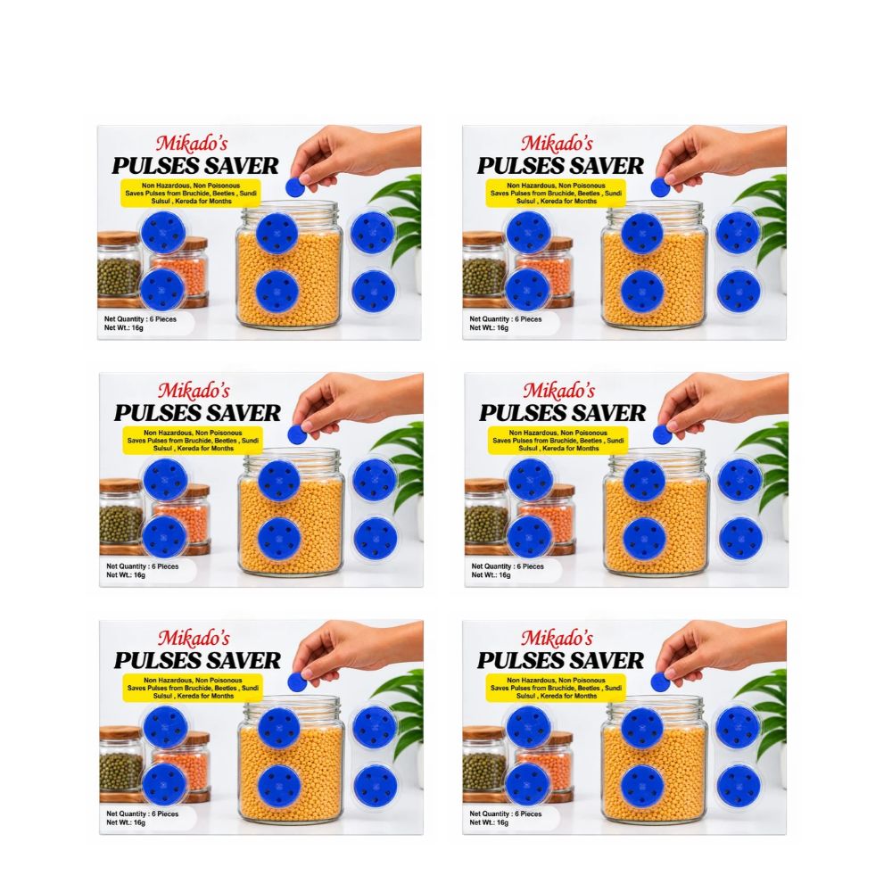 Mikado's Pulses Saver | Storage Protector for Pulses & Dry Foods | Non-Toxic | Reliable Protection