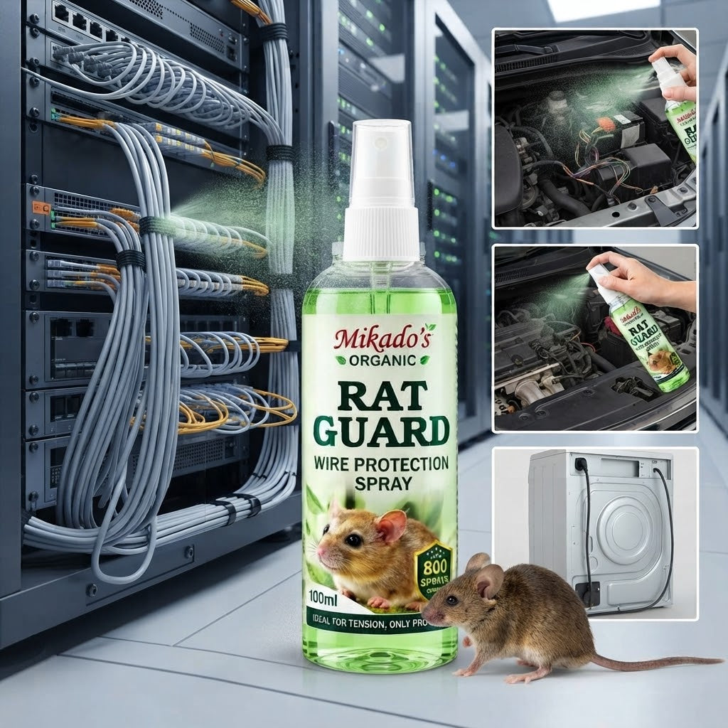 Mikado’s Rat Guard 100 ML Spray (Power Pro) | Prevents Rat Wire Cutting | Anti-Rodent Protection for Car & Home