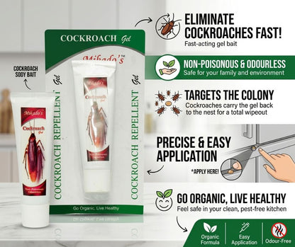 Mikado’s Cockroach Gel | Non-Toxic Formula | Keeps Cockroaches Away | Long-Lasting Effect
