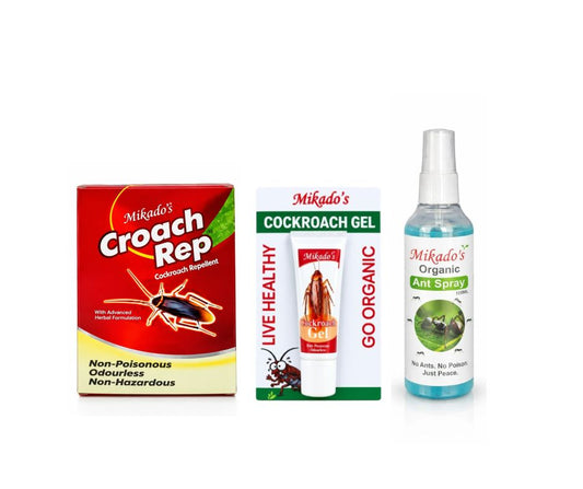 Kitchen Protection Kit (Cockroach Gel + Ant Spray + Cockroach Powder)