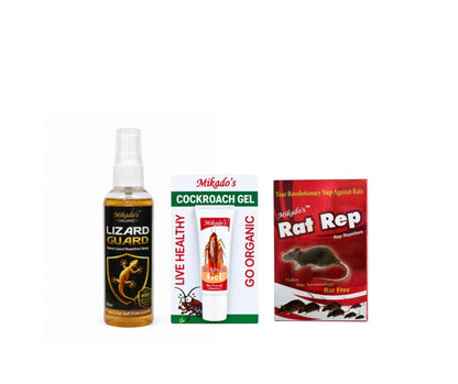 Complete Home Defense Kit (Lizard Guard + Cockroach Gel + Rat Repellent)