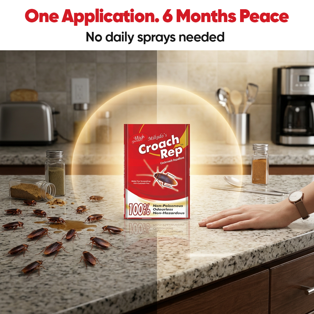 Mikado Cockroach Repellent Non-Poisonous Powder | Safe for Home & Kitchen | Easy Application | Strong Control