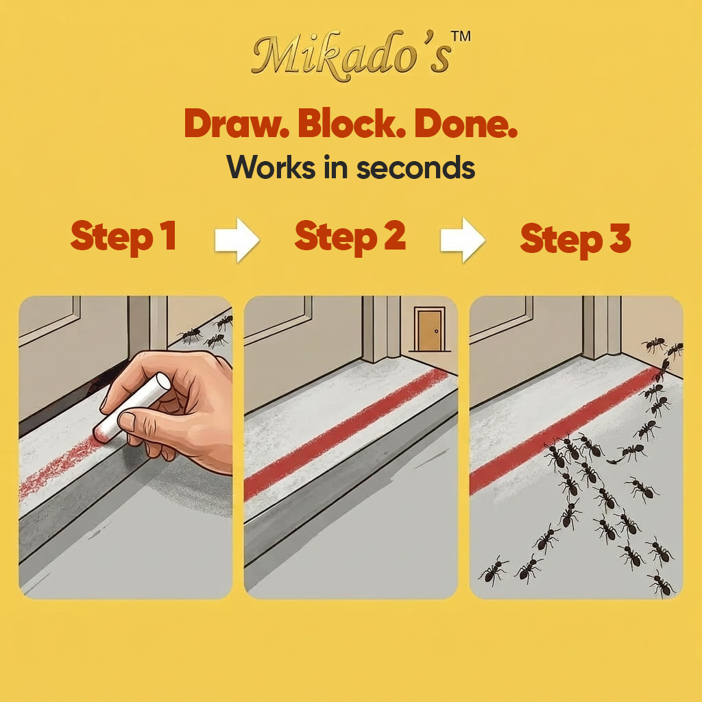 Mikado’s Ant Repellent Chalk | Reliable Ant Protection | No Mess | Long-Lasting Home Solution