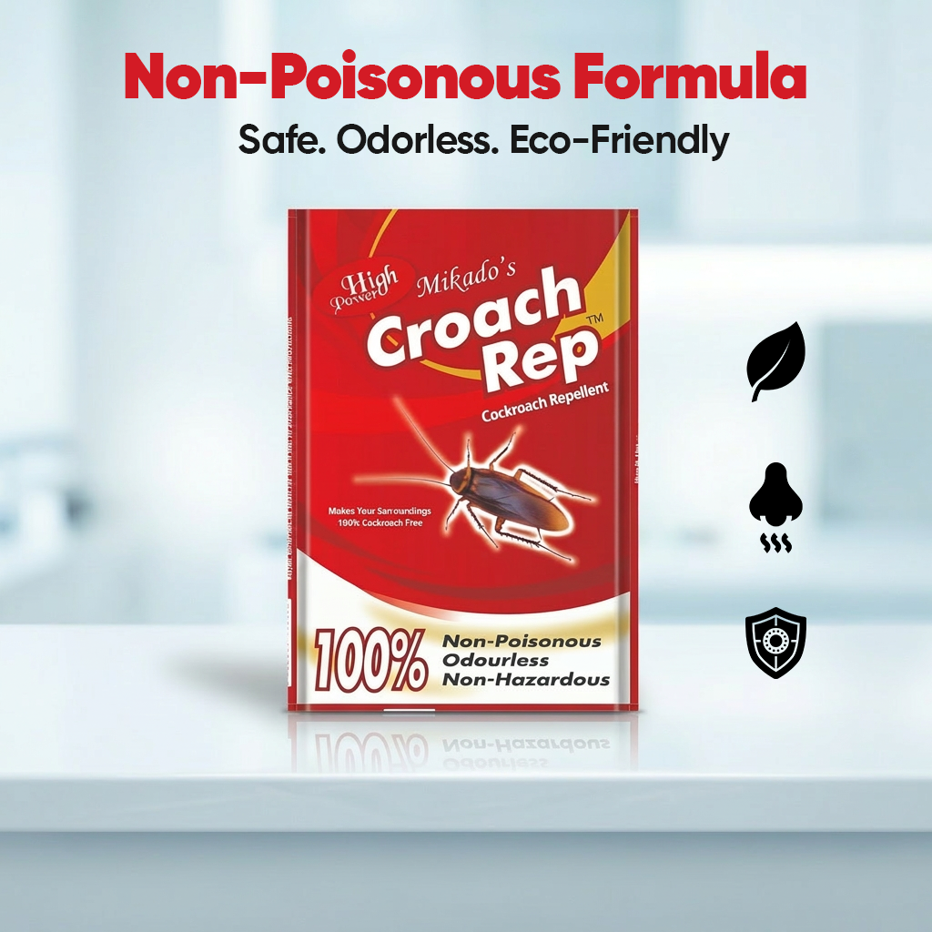 Mikado Cockroach Repellent Non-Poisonous Powder | Safe for Home & Kitchen | Easy Application | Strong Control