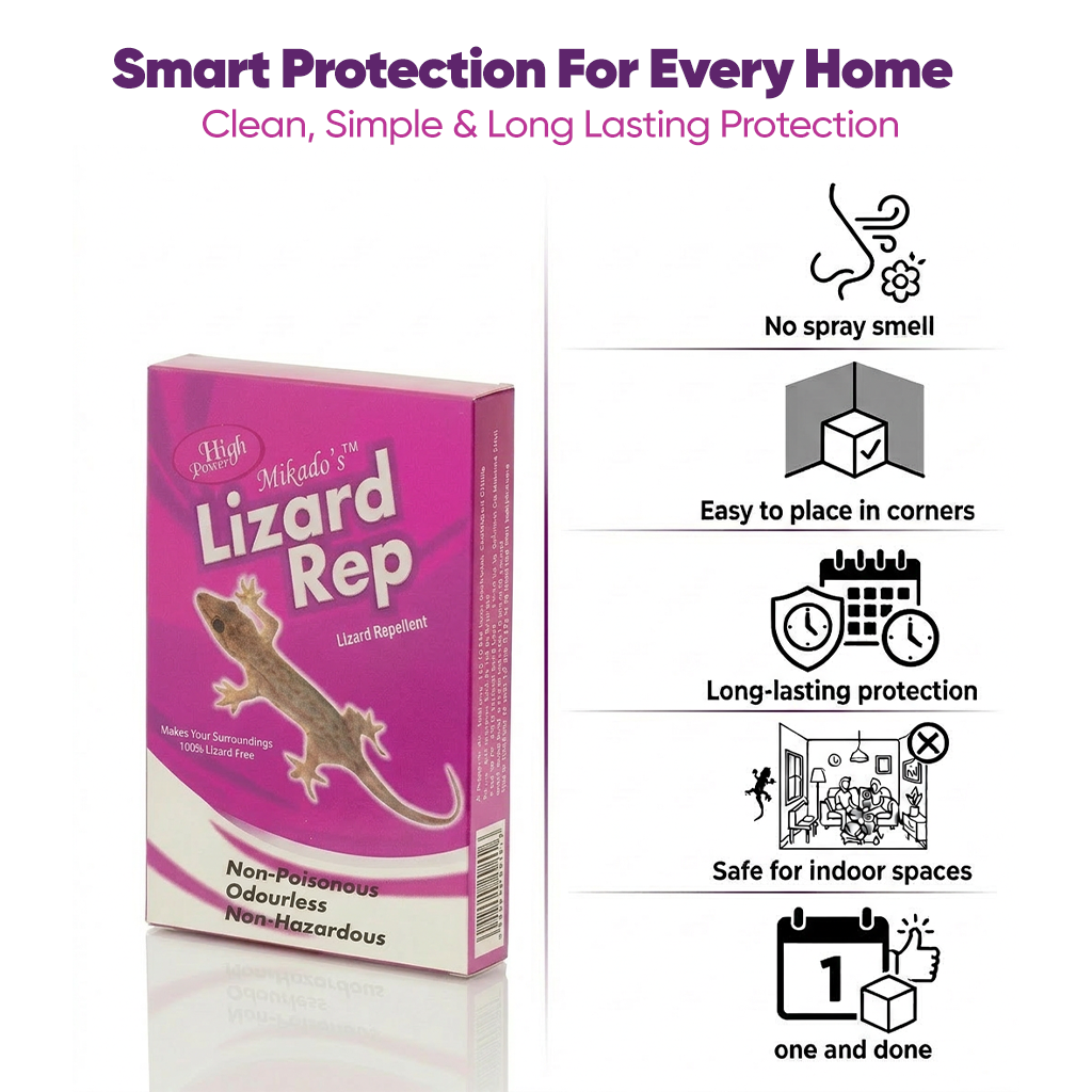 Mikado’s Lizard Repellent Cubes for Home | Non-Poisonous | Long-Lasting Protection | Safe & Easy to Use
