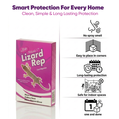 Mikado’s Lizard Repellent Cubes for Home | Non-Poisonous | Long-Lasting Protection | Safe & Easy to Use