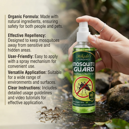 Mikado’s Mosquito Guard  Spray 100 ML | Fast-Acting Protection | Long-Lasting | Safe for Home Use