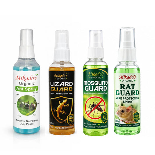 Mikado’s Organic Pest Control Combo – Ant, Rat, Mosquito & Lizard Protection Kit | Safe & Non-Toxic