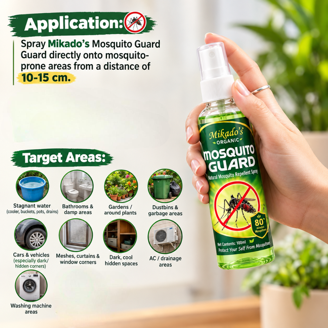 Mikado’s Mosquito Guard  Spray 100 ML | Fast-Acting Protection | Long-Lasting | Safe for Home Use