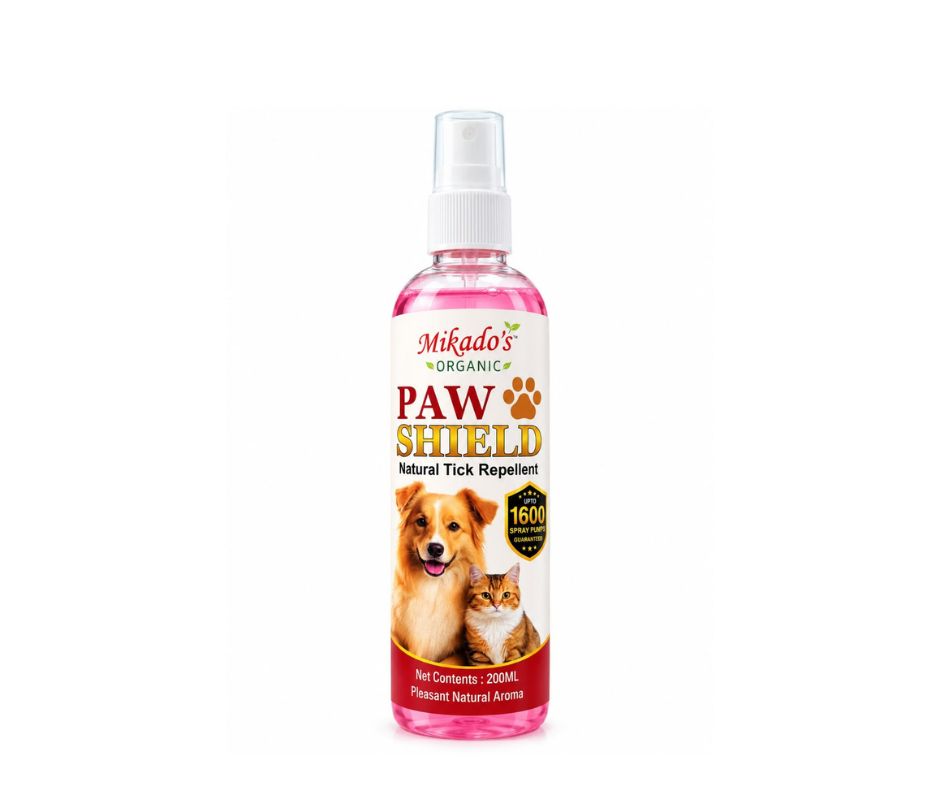 Mikado’s Organic Paw Shield – Natural Tick Repellent Spray for Dogs & Cats, 200 mL