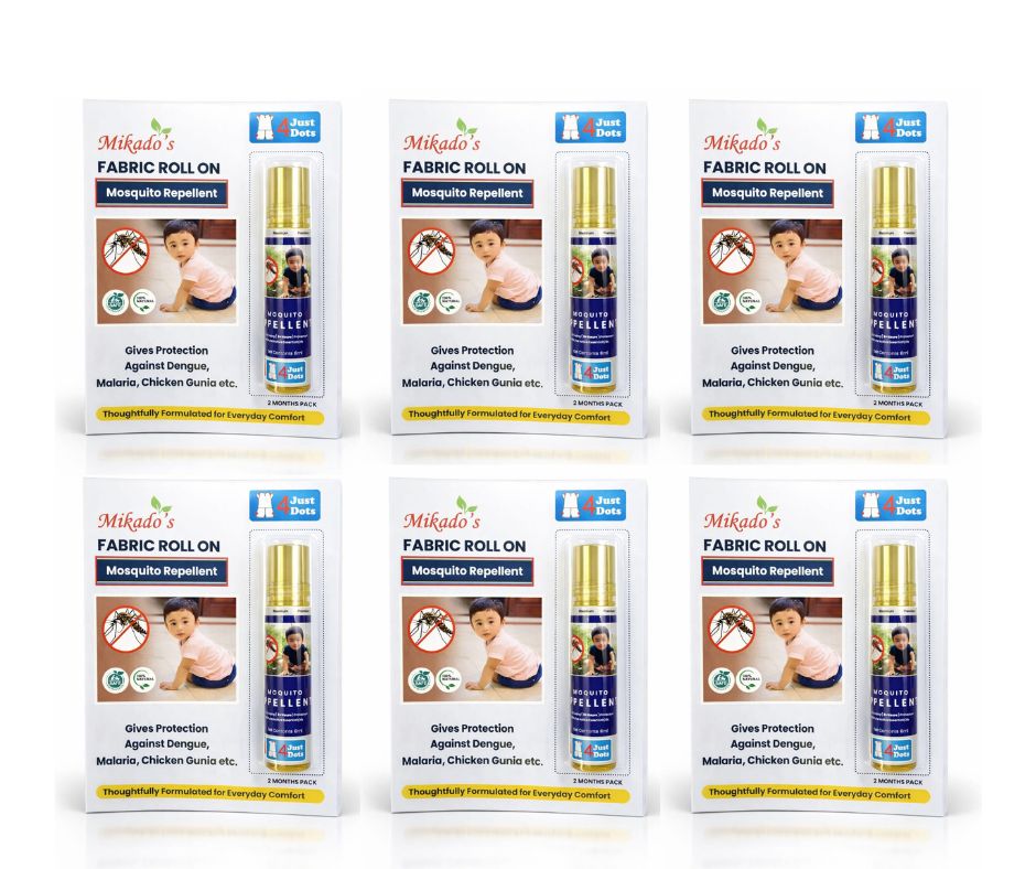 Mikado’s Fabric Roll-On Mosquito Repellent (Pack of 2) | Skin & Cloth Safe | Long-Lasting Protection | Easy Roll-On Application