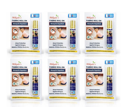 Mikado’s Fabric Roll-On Mosquito Repellent (Pack of 2) | Skin & Cloth Safe | Long-Lasting Protection | Easy Roll-On Application